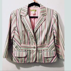 Sigrid Olsen multicolored striped jacket